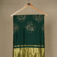 Green Buta Work with sequin embroidery Cotton Silk Dupatta