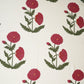 Off White & Red Floral Print Modal Satin Fabric CH-29797