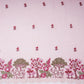 Peach Pink floral Border embroidery Georgette Fabric VFS-31863