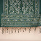 Green Bandhani Zari Sequin embroidery Cotton Silk Dupatta