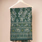 Green Bandhani Zari Sequin embroidery Cotton Silk Dupatta