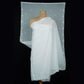 White Dyeable thread embroidery Mulmul Dupatta SST-31018