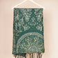Green Bandhani Zari Sequin embroidery Cotton Silk Dupatta