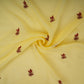 Lemon Yellow floral Border embroidery Georgette Fabric VFS-31864