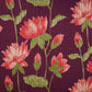 Purple with Green Floral Pintuck Cotton Fabric CH-29802