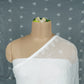 White Dyeable thread embroidery Chiffon Dupatta SST-31020