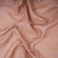 Peach Beads Work Linen Fabric SU-31871
