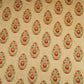 Beige & Red Handblock Print Cotton Fabric PB-29751