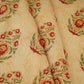 Beige & Red Handblock Print Cotton Fabric PB-29751