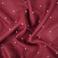 Wine Beads Work Linen Fabric SU-31874