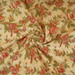Beige & Red Floral Print Cotton Fabric PB-29750