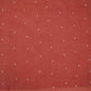 Brick Red Beads Work Linen Fabric SU-31873