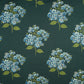 Dark Green Floral Print Cotton Fabric CH-29694