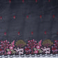 Black floral Border embroidery Georgette Fabric VFS-31862