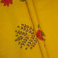 Mustard Floral Handblock Print Cotton Fabric CH-29695