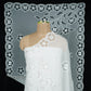 White Dyeable thread floral embroidery Organza Dupatta SST-31025