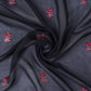 Black floral Border embroidery Georgette Fabric VFS-31862