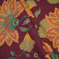 Wine Madhubani Print Cotton Fabric CH-29693