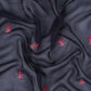 Black floral Border embroidery Georgette Fabric VFS-31862