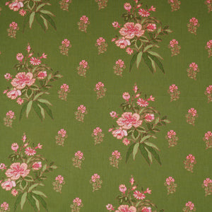 Green Floral Print Cotton Fabric CH-29690 - TradeUNO