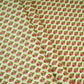 Light Mint Green& Pink Floral Block Print Cotton Fabric PB-29748