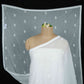 White Dyeable thread embroidery Kota Check Linen Dupatta SST-31021