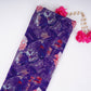 Purple Abstract print Crepe Fabric NVC-31836