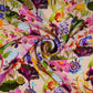 Cream with Multicolor floral print Crepe Fabric NVC-31833