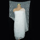 White Dyeable thread floral embroidery Organza Dupatta SST-31024