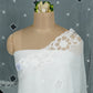 White Dyeable thread floral embroidery Organza Dupatta SST-31024