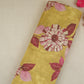 Golden Floral Print Viscose Turkey Linen Fabric PDM-29908
