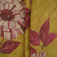 Golden Floral Print Viscose Turkey Linen Fabric PDM-29908