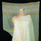Yellow Floral Check Print Cotton Dupatta MFR-30045