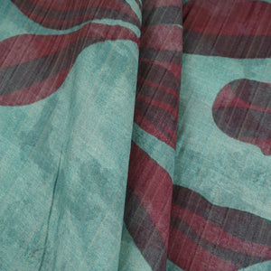 Light Blue Floral Print Viscose Turkey Linen Fabric PDM-29901 - TradeUNO