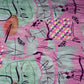 Grey with Multicolor Abstract print Crepe Fabric NVC-31832