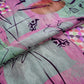 Grey with Multicolor Abstract print Crepe Fabric NVC-31832