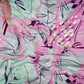 Grey with Multicolor Abstract print Crepe Fabric NVC-31832