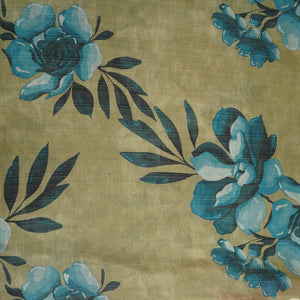 Green Floral Print Viscose Turkey Linen Fabric PDM-29903 - TradeUNO