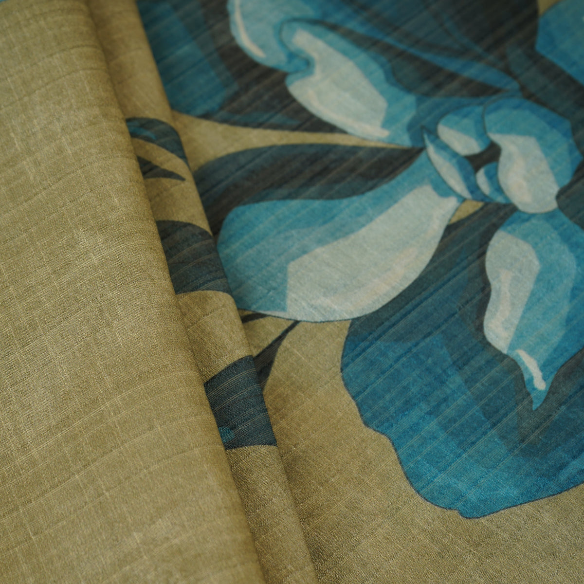 Green Floral Print Viscose Turkey Linen Fabric PDM-29903 - TradeUNO