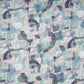 Sage with Grey Abstract print Crepe Fabric NVC-31818
