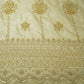 Golden Cutdana & Pearl Dyeable Embroidery Tissue Fabric 22570