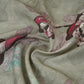 Light Grey Floral Print Viscose Turkey Linen Fabric PDM-29907 - TradeUNO