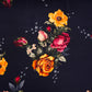 Black floral print Crepe Fabric NVC-31829