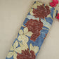 Blue with Cream Floral Print Viscose Turkey Linen Fabric PDM-29900