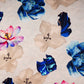 Cream with Off White floral print Crepe Fabric NVC-31834