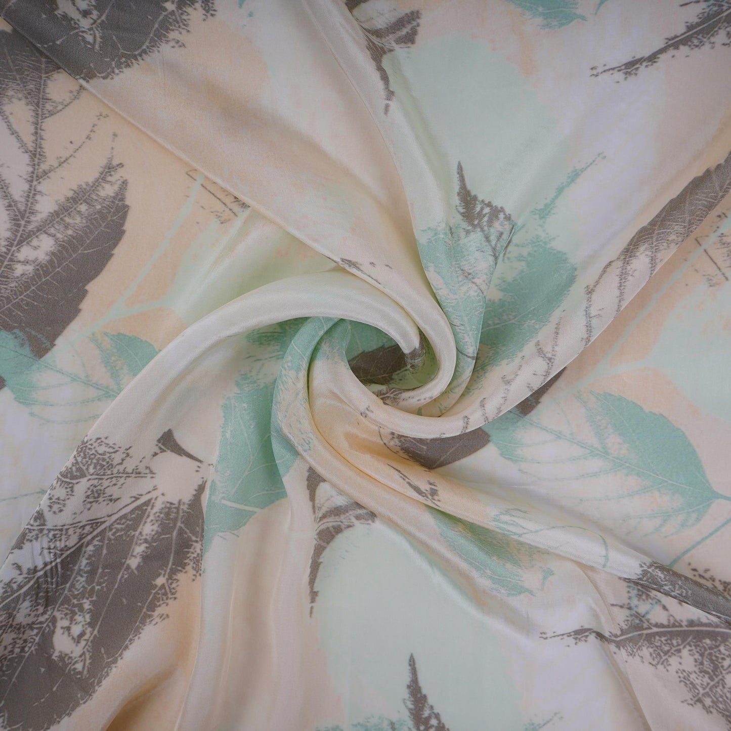 Off White with Cream floral print Crepe Fabric NVC-31821