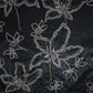 Black Bandhani Hand Embroidery Crpep Fabric 23613