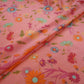 Peach Pink floral print Crepe Fabric NVC-31828