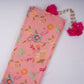 Peach Pink floral print Crepe Fabric NVC-31828