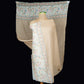 Blue Floral Checks Print Cotton Dupatta MFR-29933